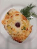Стейк  индейки  с ананасом под сырной шапочкой